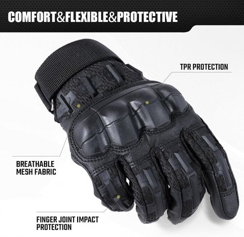 AXBXCX Motorcycle Tactical Gloves - Durable, Flexible Protection with Touchscreen Capability | Ideal for Outdoor Use