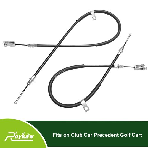 Roykaw Club Car Brake Cable Set, Both Driver & Passenger Side for Precedent 2004-Up Gas/Electric Golf Cart Models, Replaces OEM # 103528701, 103528702, 102557501, 102557502