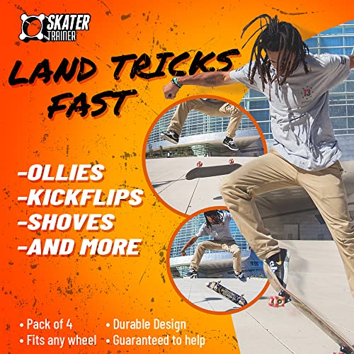 Skater Trainer Wheels for Beginners - Red - Learn Skateboard Tricks Fast