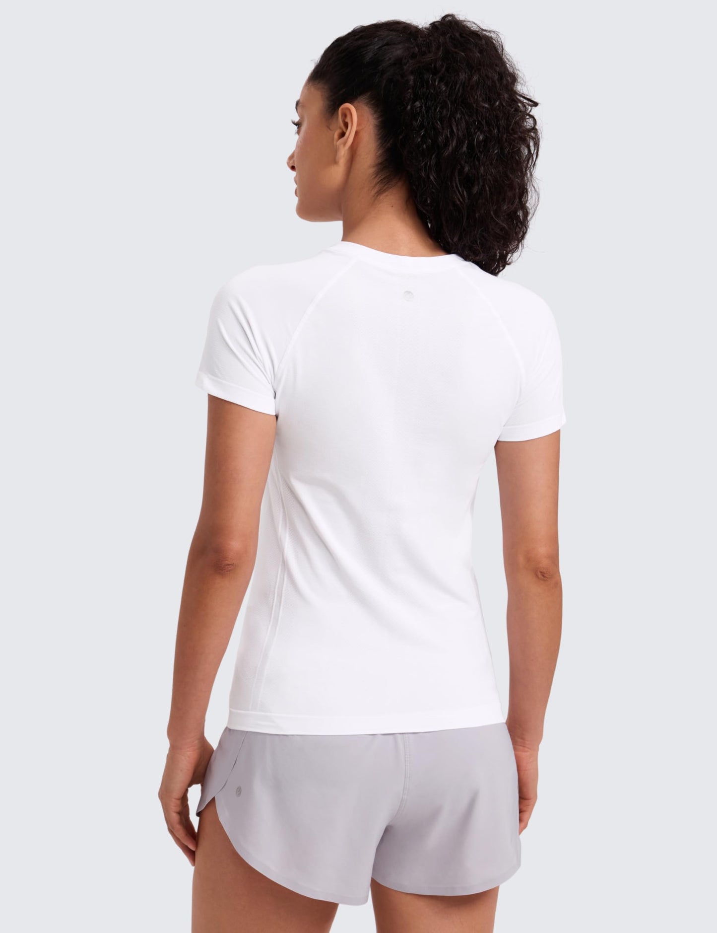 CRZ YOGA Seamless T-Shirt Hip Length White X-Small