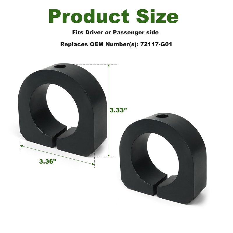 Camotokiit 2PCS Rear Spring ISO Mount Cap Rubber Bushing 72117-G01 for E-Z-GO TXT & Medalist Gas Golf Cart 1994-2008