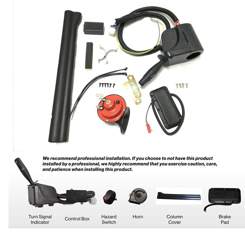 Dr.Acces Golf Cart Turn Signal Kit with Horn Brake Light Switch, 9-Pin Plug Upgrade Wiring Harness - 12V for Club Car,EZGO,Yamaha