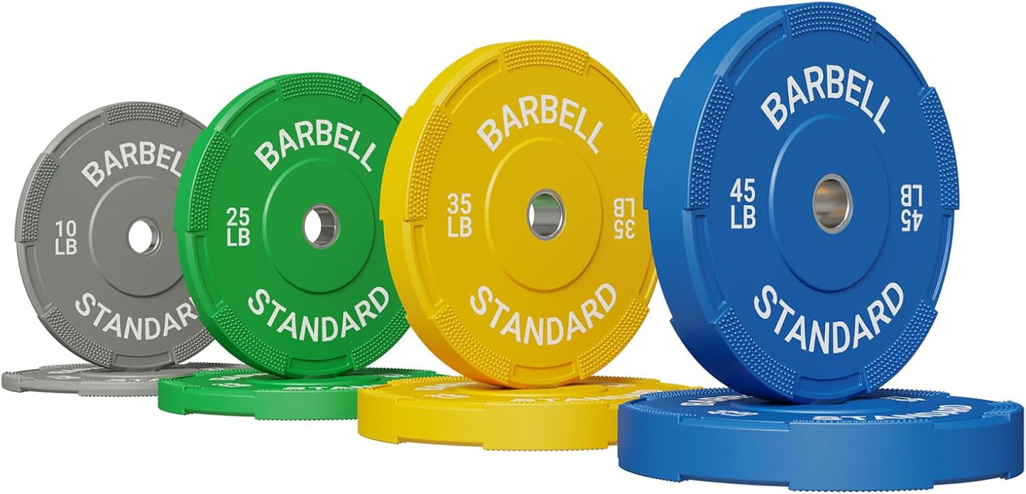 Mikolo Olympic Weight Plates - Enhanced Grip Bumper Plates for Strength Training | 2 Inch