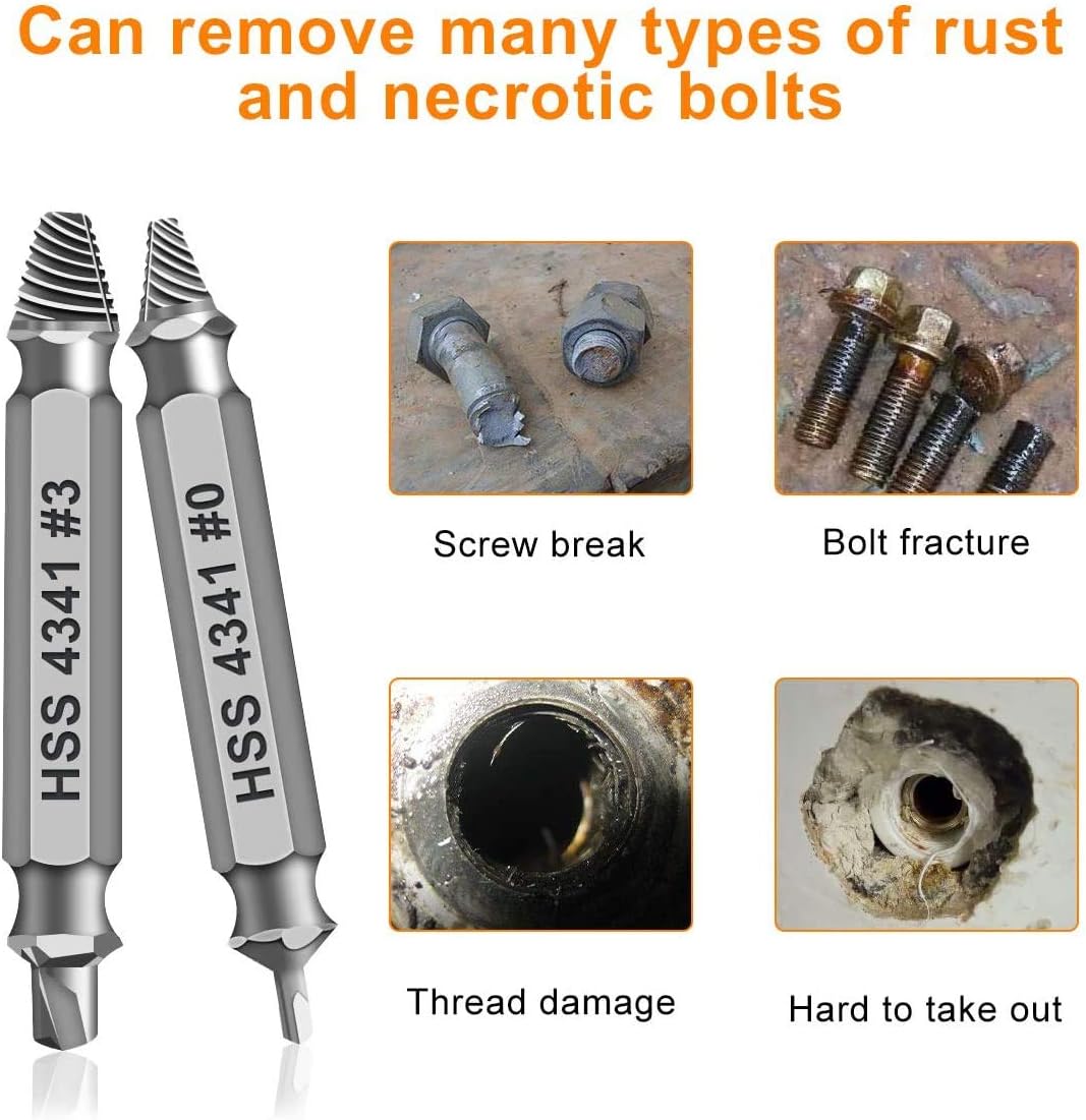 Regine Switzerland Damaged Screw Extractor Set - Easy Removal Tools for Stripped Screws & Bolts | Perfect Father's Day Gift for Dad