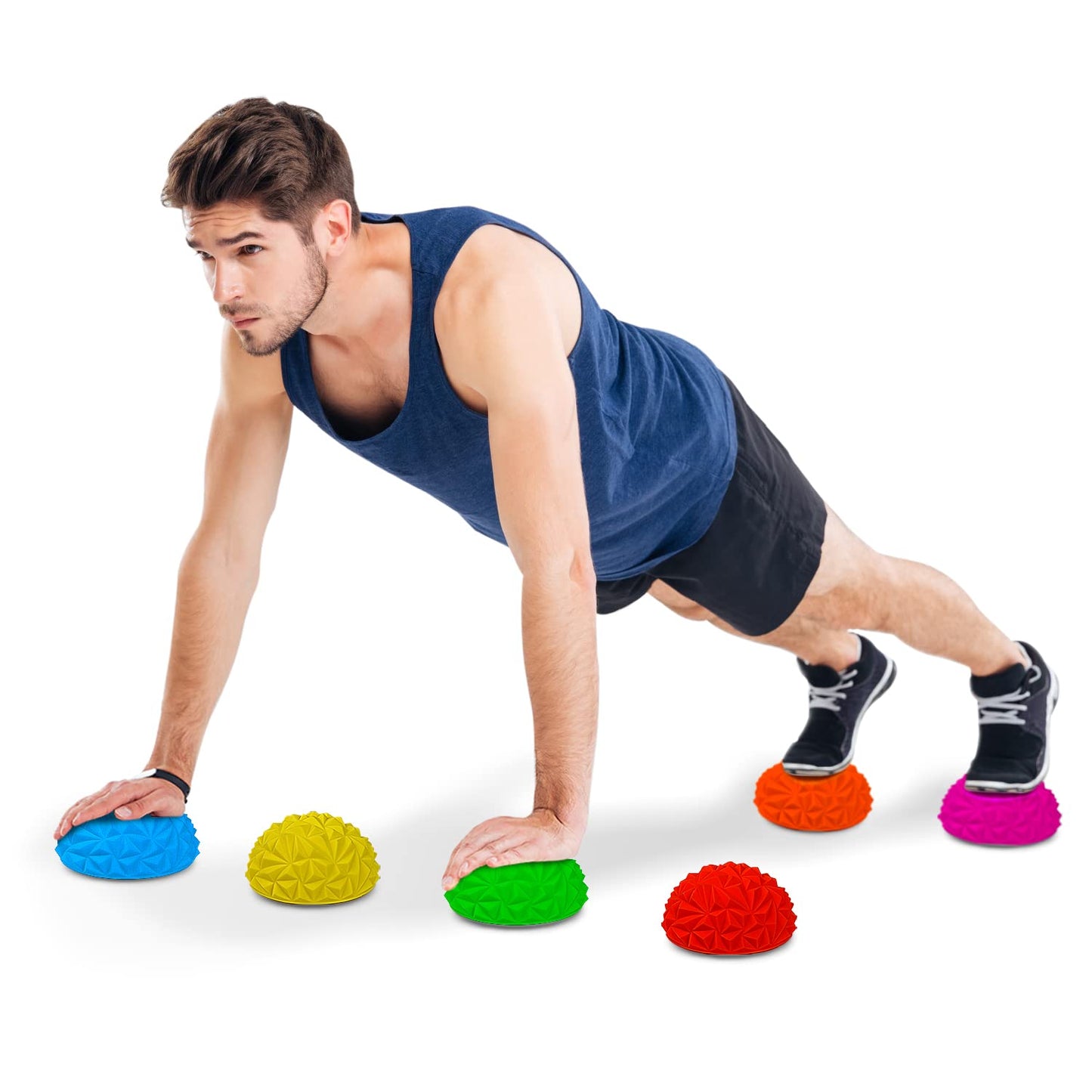 YES4ALL Fractional Weight Plates, 5 LBS Set of 2 Rubber Change Plates Weightlifting, 2-inch Micro Weights for Olympic Barbell