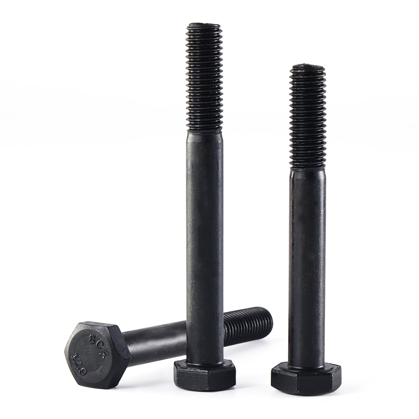 Joamang M8 x 100mm 8Pcs Hex Head Bolts, M8 x 1.25 Bolts, Hexagon Head Screws, 12.9 Grade Alloy Steel, Black Oxide Finish, Metric Machine Threaded, Half Thread