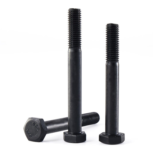 Joamang M8 x 100mm 8Pcs Hex Head Bolts, M8 x 1.25 Bolts, Hexagon Head Screws, 12.9 Grade Alloy Steel, Black Oxide Finish, Metric Machine Threaded, Half Thread