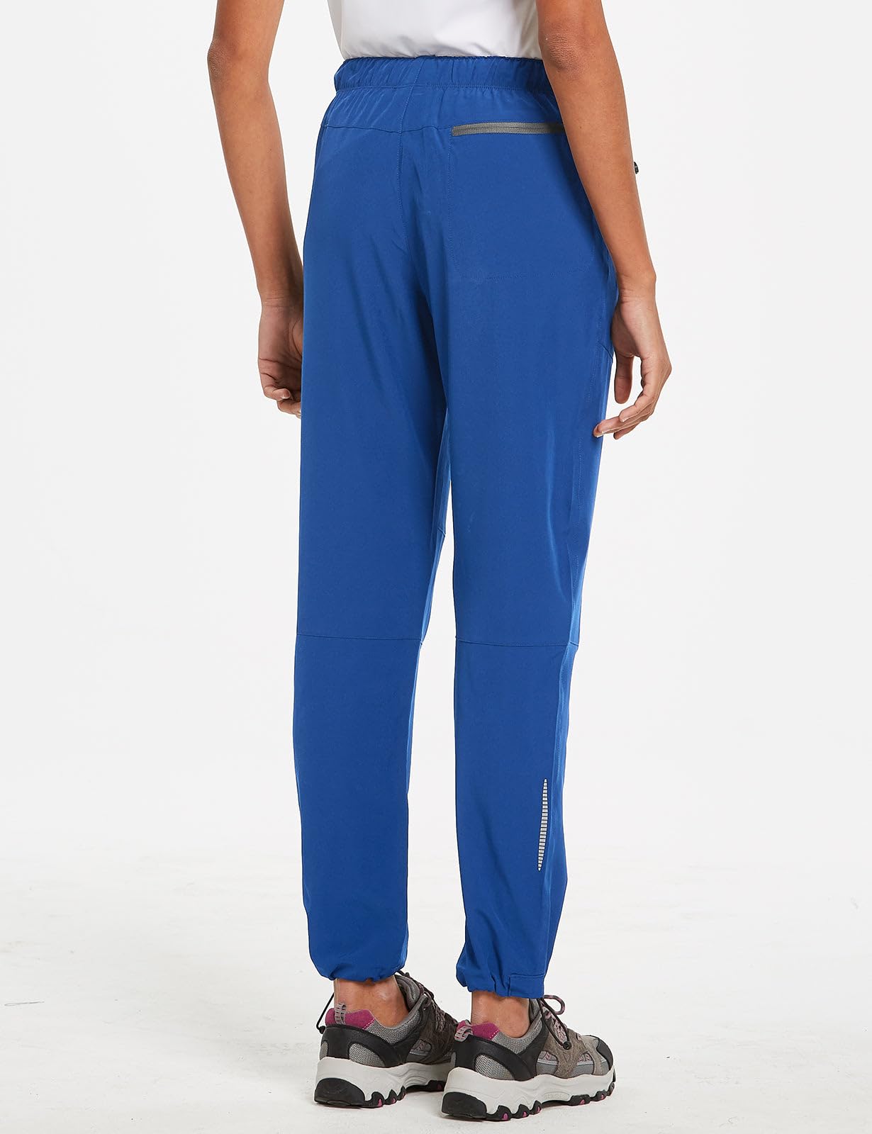 baleaf Travel Pants Women Hiking Long Tall Lightweight Quick Dry Water Resistant Cargo Pants 31'' Trip 31''-Navy Blue L
