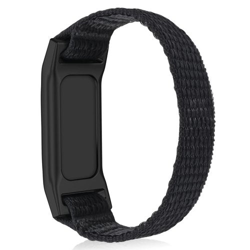 C2D JOY Sport Woven Nylon Strap For Kids Hoop&Loop Wristband Compatible with Garmin Vivofit JR/JR2 Tracker (Black)-Small(4.7-6.7in)