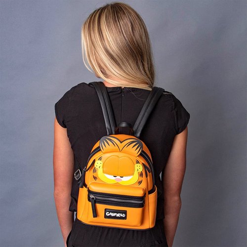 INTIMO Nickelodeon Classic Comic Character Face Garfield Zippered Mini Backpack Bag 10"