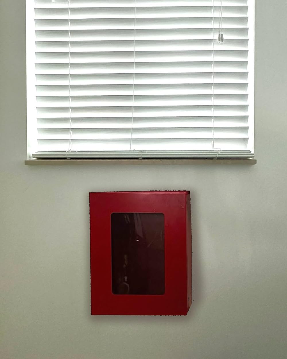 Cabinet for Fire Escape Ladder 2-Story Small | Box for Fire Rescue Stuff | Comes with Hooks for Fire Blanket and Fire Extinguisher - 14 * 11 * 5 inches | External Internal Storage for Emergency Ladder