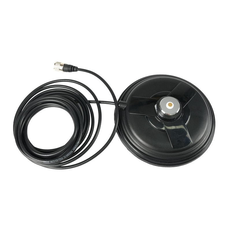 Retevis Mobile Antenna Magnetic Mount Base with NMO Connector,Mobile Radio Antenna Base with 16.4ft Coaxial Cable, SL16.J,150mm Diameter Magnetic Base, Compatible with Midland Cobra Radio(1 Pack)