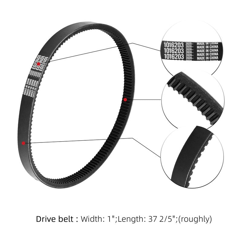Roykaw Golf Cart Drive Belt for Club Car DS (1997-Up) & Precedent (2004-Up) Gas Models, Club Car DS Precedent Clutch Drive Belt Replacement, No-Slip/Arc Tooth, 1 Piece, OEM# 1016203
