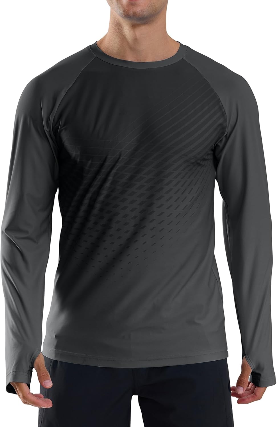 Skiennix Men's UPF 50+ Long Sleeve Sun Protection Rash Guard | Quick-Dry Lightweight Swim Shirt