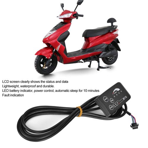 Ejoyous Electric Bikes LED Display, Ebikes LCD Control Panel Speed Controller with 5 Wire Cable for Electric Scooter Modification Accessories