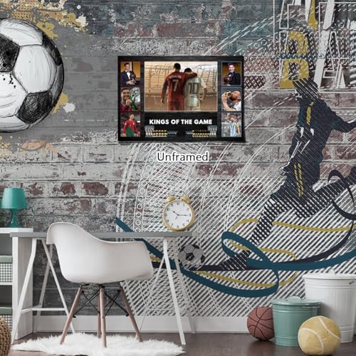 Messi & Ronaldo Signed Poster - Unframed 12"L x 16"W for Kids