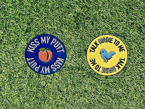 Talk Birdie to Me - Funny Emoji Golf Ball Marker with Hat Clip Men's