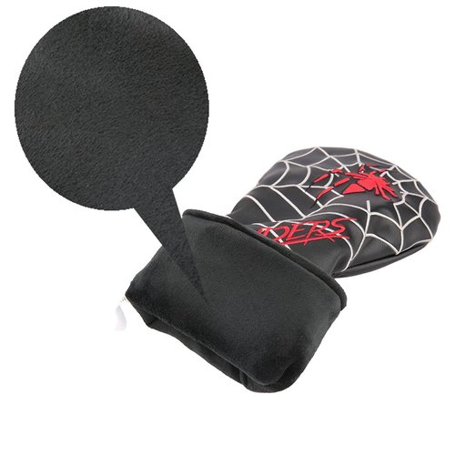 Golf Builder 4pcs/Set Spider Embroidery Black Golf Club Driver Fairway Wood Hybrid Head Covers 1 3 5 UT Covers