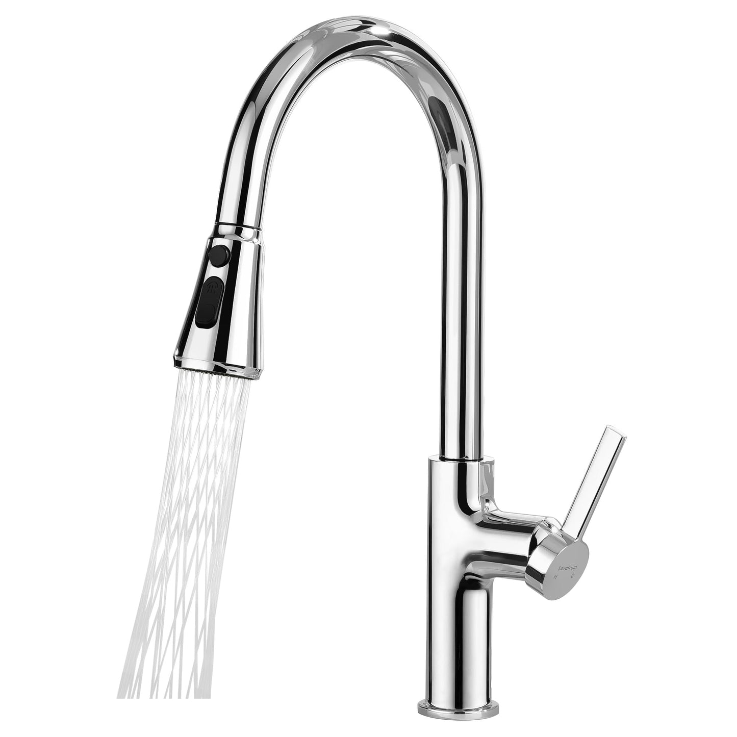 Lavatrum Kitchen Faucet with Pull Down Sprayer Tall Single Handle High Arc Kitchen Sink Faucet Faucet for Kitchen Sink 3-Function Sprayer 17 Inch,Chrome