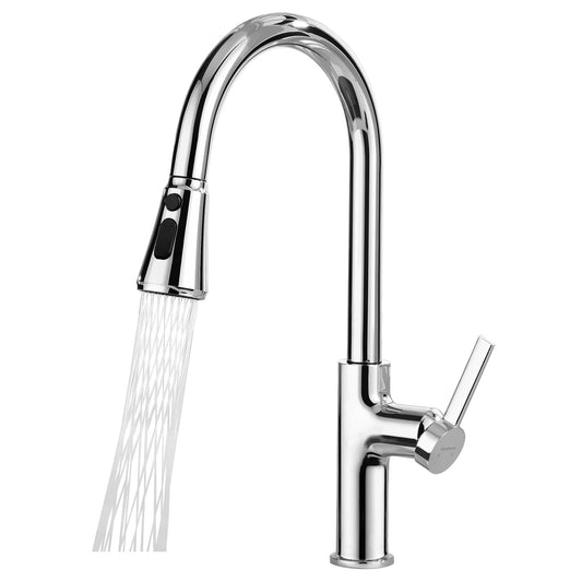 Lavatrum Kitchen Faucet with Pull Down Sprayer Tall Single Handle High Arc Kitchen Sink Faucet Faucet for Kitchen Sink 3-Function Sprayer 17 Inch,Chrome