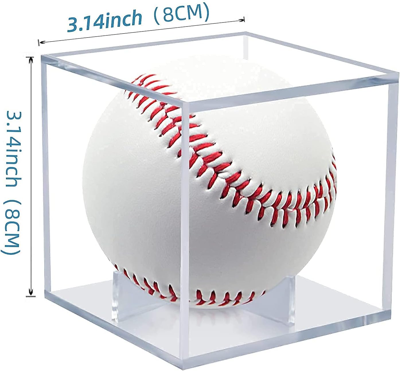 Skiennix Baseball Display Case - UV Protected Acrylic Cube for Memorabilia | 4 Pack, Clear Autograph Ball Protector