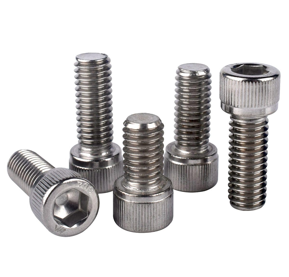 KOSJETHAS #10-24 x 3/4" Allen Hex Socket Head Screw Bolt, 304 Stainless Steel 18-8, UNC Machine Full Thread, Pack of 50