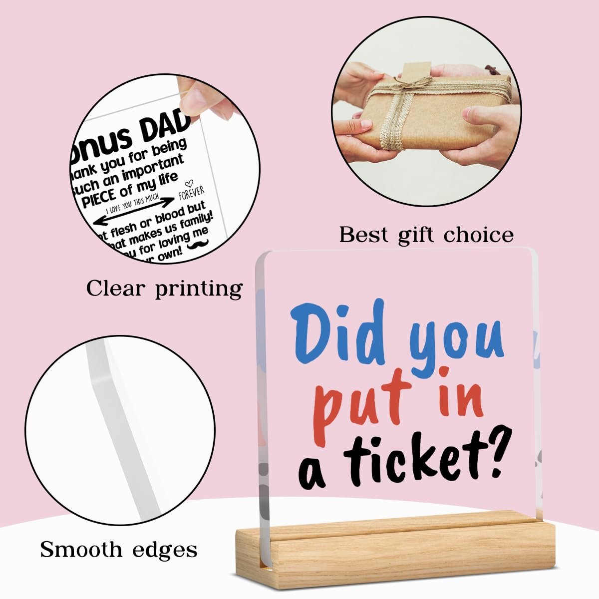 Did You Put In A Ticket Sign, Funny Office Decor Gag Gift Work Friend Gift Humorous Office Desk Decor for IT Team Technical Staff Manager Acrylic Sign