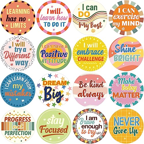 600Pcs Growth Mindset Motivational Stickers - Inspirational Quotes Set