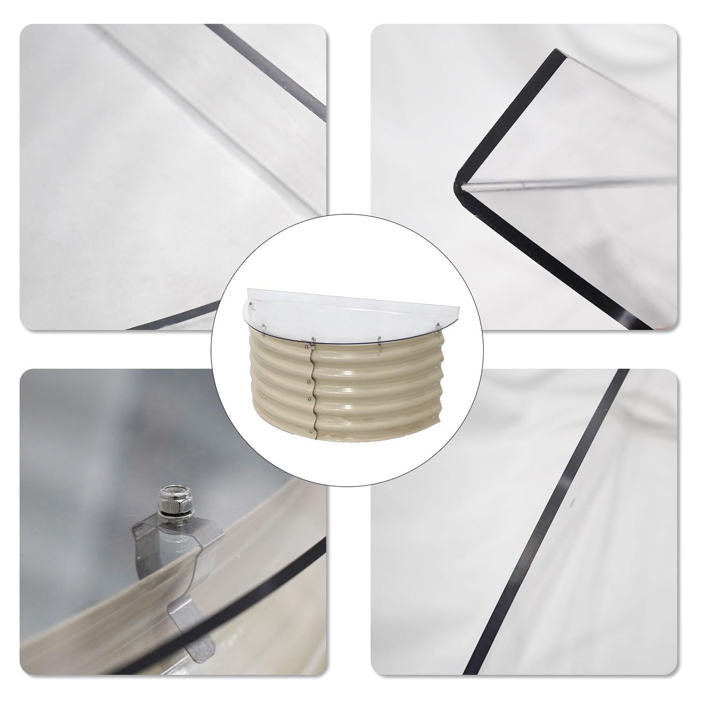 Garvin Basement Window Well Covers 41" L X 17" W, Egress Window Well Cover Outside, Upgraded Heavy Duty Plastic, UV Resistant, Tear-Resistant, Windproof, Waterproof (Only Cover)