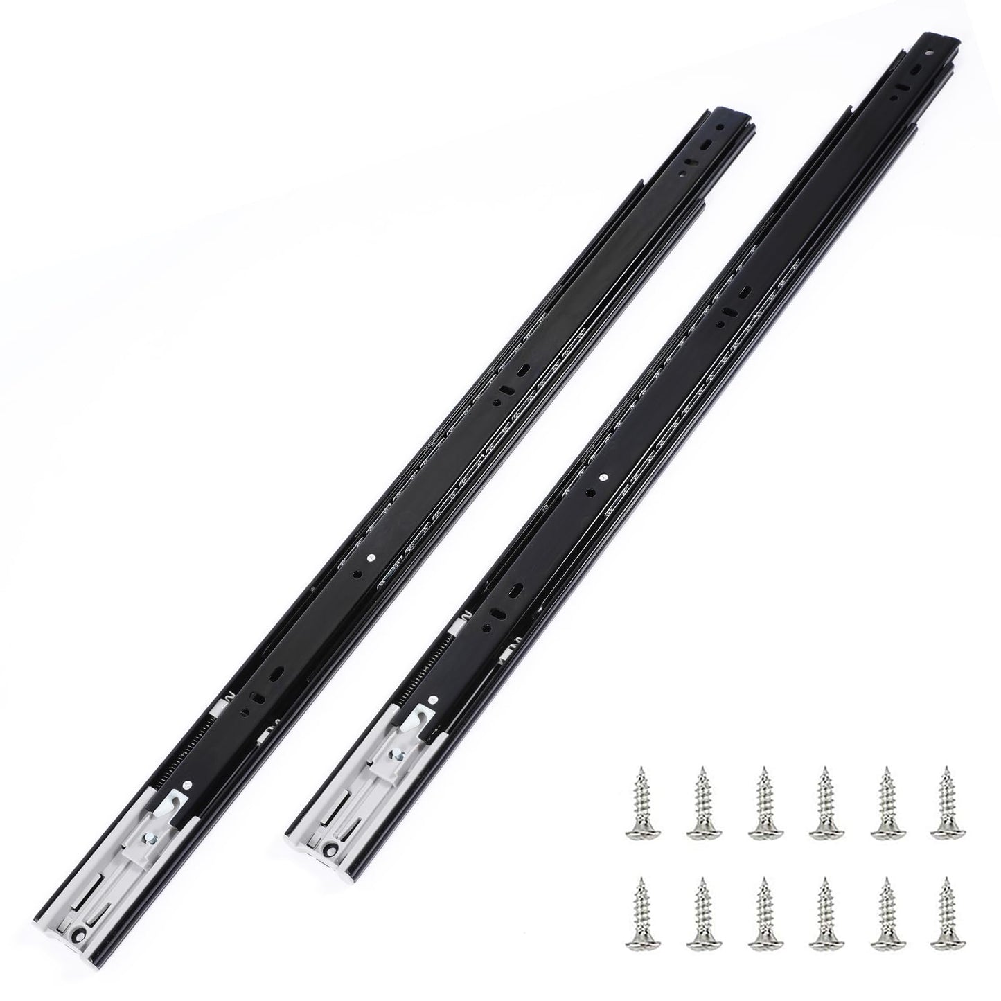 VAPSINT 10 Pairs 18 Inch Soft Close Drawer Slides Ball Bearing Full Extension Side Mount Drawer Rails, Kitchen Cabinet Rails 100lb Capacity