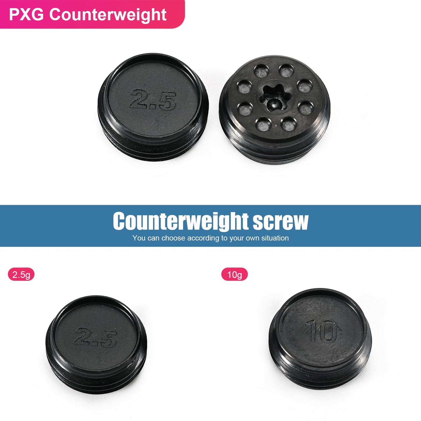 BoltonGolf Golf Weight Blocks Suitable for PXG Series Wooden Club Push Rod Counterweight Screw Golf Club Adjustment Swing Weight Parts. (1 pcs 15g)