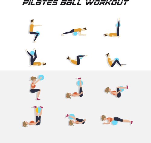 Cikyner Soft Pilates Ball - 9 Inch Mini Exercise Ball for Yoga, Pilates & Home Workouts