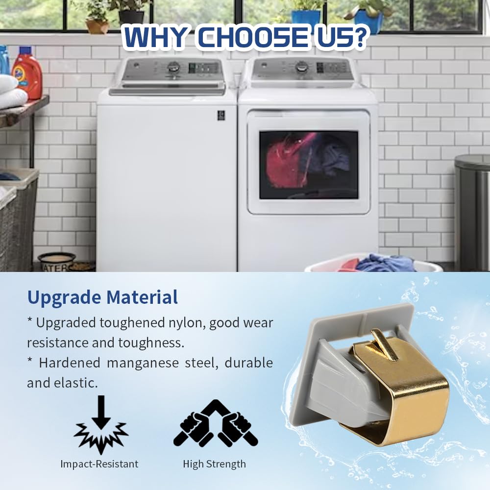 [Upgraded] WE01X25316 Dryer Door Latch fit for GE/Hotpoint Dryers, Replace 4512762, AP6037347, PS11766999 (2 Pack)