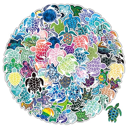102-Piece Sea Turtle Vinyl Sticker Set - Waterproof Decals for Laptops