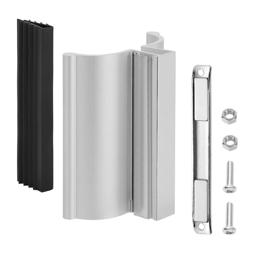 VYH 3" Aluminum Frameless Shower Door Handle with Metal Strike, Stainless Steel U-Channel with Magnet for Swing Glass Door Thickness 1/8",5/32",3/16," and 1/4", Shower Door Replacement