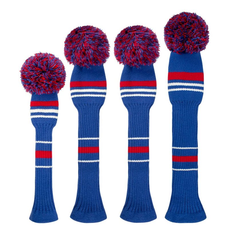 Scott Edward Personalized Golf Club Covers 4 Counts for Woods and Driver Fit Max Drivers Fairways Hybrids/Utility Big Pom Pom Customized Patterns Decorate Golf Bags