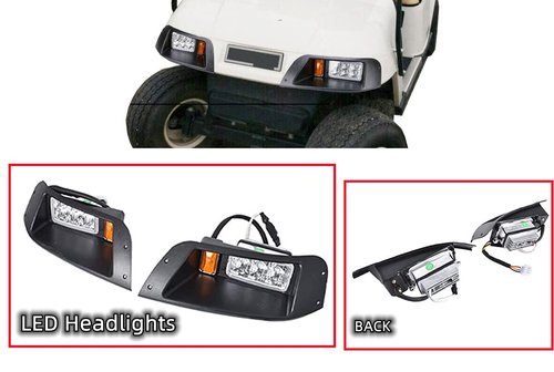 Golf Cart EZGO TXT LED Headlight | EZGO TXT LED light replacement for TXT 1996+UP Gas and Electric golf cart headlights only
