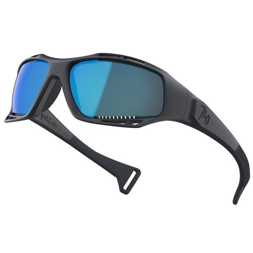 720armour Stingray Polarized Floating Sunglasses – UV400 Protection for Men & Women, Ideal for Water Sports (Matte Black Frame With Blue Lens)