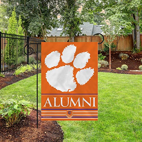 Clemson Tigers Double Sided Garden Flag - 13" x 18" Polyester