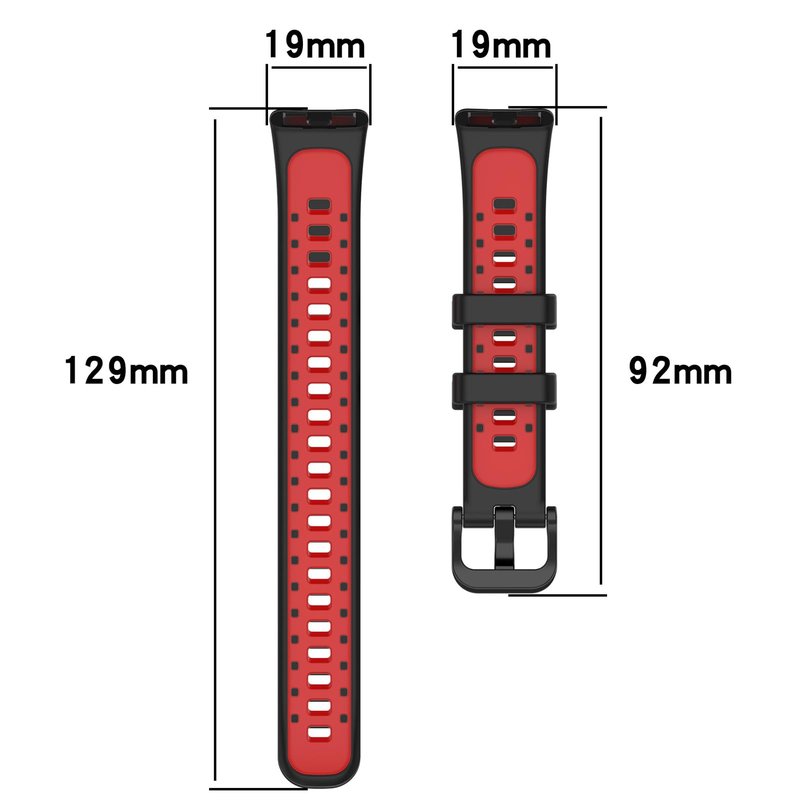 Disscool Replacement Adjustable Wrist Bands Compatible with Huawei Band 10/10 NFC/9/9 NFC/8/8 NFC, Soft Silicone Wrist Strap with Quick Release for Man Women(Black+Grey)