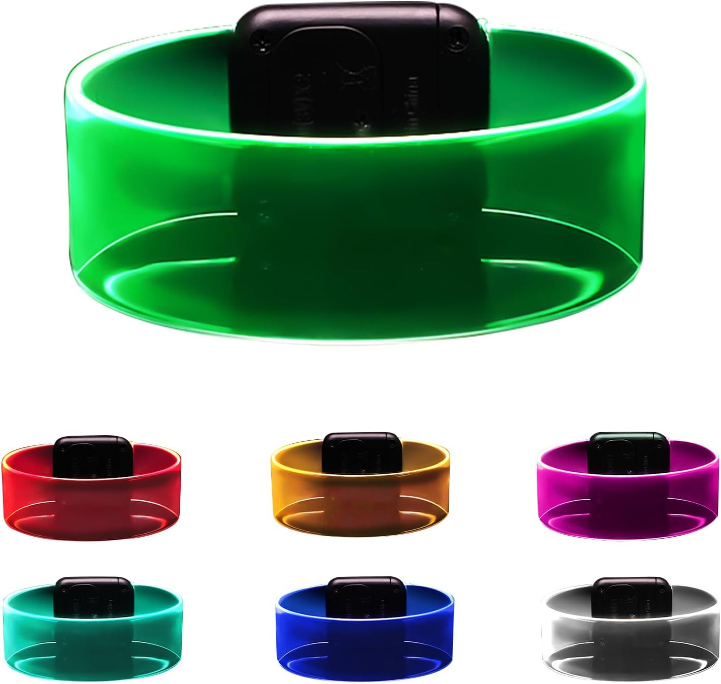 Yowivon LED Light Up Bracelets - Glow in the Dark Neon Party Accessories | Cool Halloween & Birthday Favor