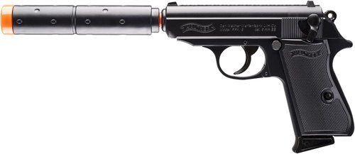 Elite Force Walther PPK/S Airsoft Gun Kit - 6mm BB Pistol with 400 BBs & Extra Magazine, Black