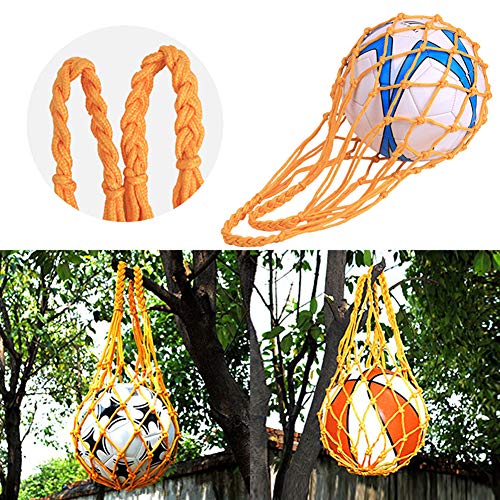 Durable Nylon Basketball & Football Storage Net Bag - Black 2 Pack