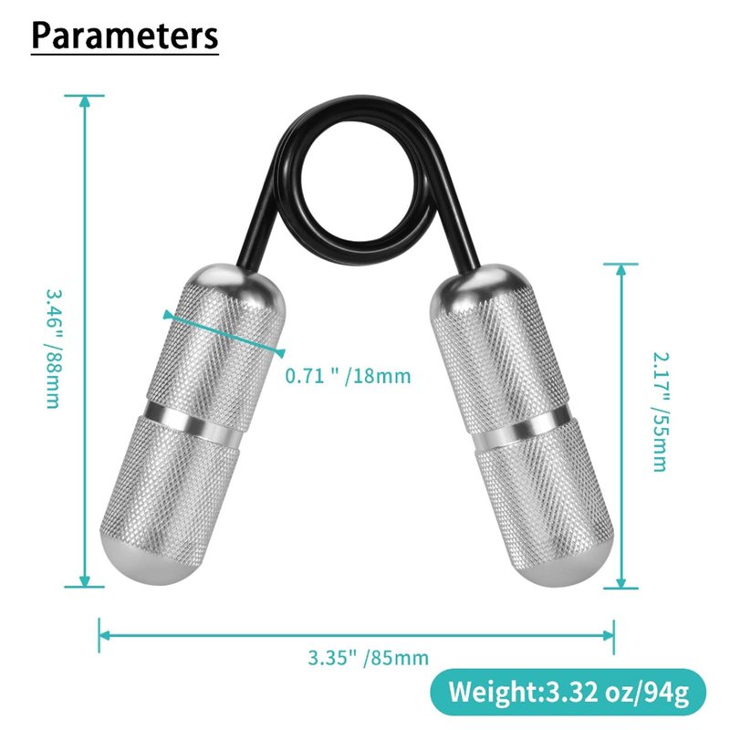 CHEETOP 2PCS Handheld Fidget Toys, Help Relieve Stress Anxiety, Mini Finger Metal Grip Strengthener, Hand Wrist Grip Strength Rehabilitation Trainer, Relief Muscle Stiffness (Silver+Black)