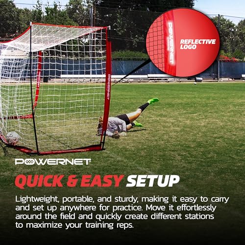 Portable Soccer Goal 12x6 FT - Quick Setup with Carry Bag