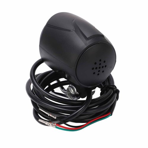 CYTGOUPER 18-100V 3W 35LUX E Bike Headlight 2 Pin,Universal Voltage Brakelight Lamp Headlight,2 In1 Electric Bike Head Light Horn Lamp with 1.49m Cable for Electric Bike(No Switch)