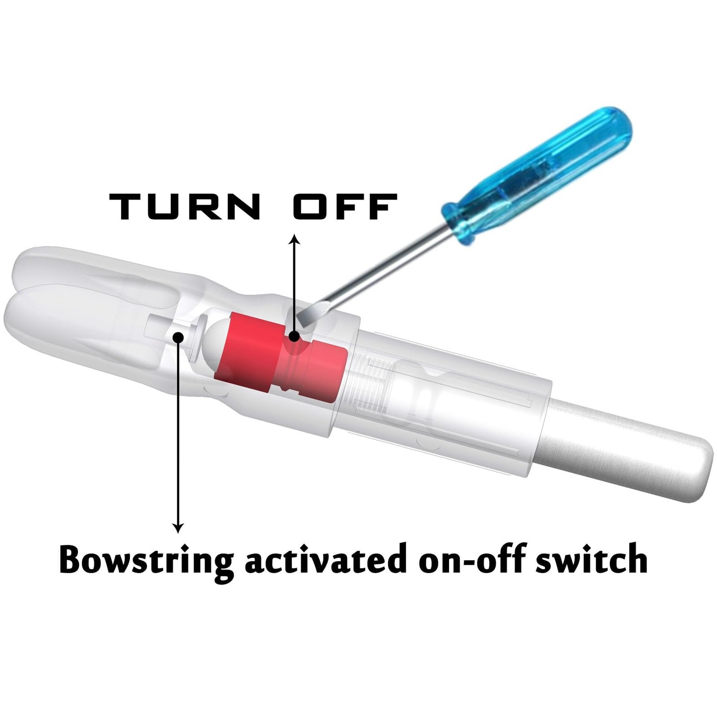 XHYCKJ 6PCS S Led Lighted Nocks for Arrows with .244" Inside Diameter,Screwdriver Included