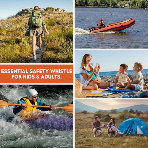 2-Pack Emergency Survival Whistles - 120dB Loud Safety Whistle with Lanyard