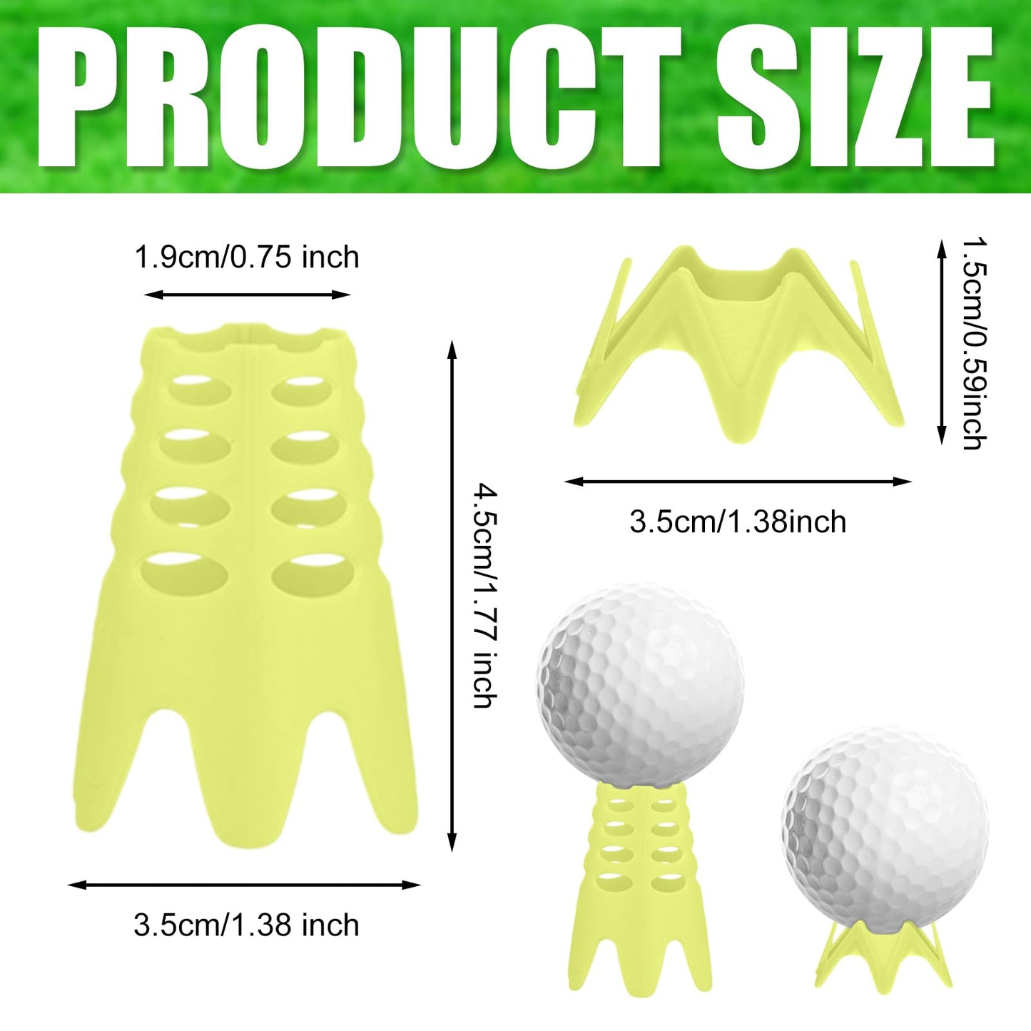 XIHIRCD 30pcs Plastic Golf Tees, 15 Tall & 15 Short Golf Simulator Tees Golf Mat Tees Indoor & Outdoor Practice Golf Tees for Sportsman Golf Lovers Beginners (Blue, White, Yellow)
