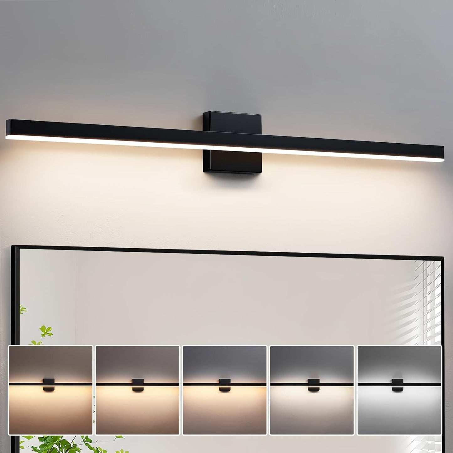 24-Inch Dimmable Gold Bathroom Vanity Light - Modern LED Bar Fixture for Over Mirror